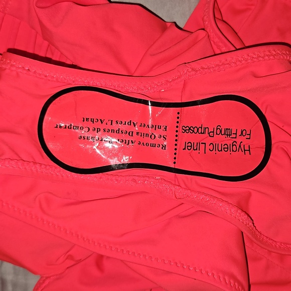 TINIBIKINI One Piece Swimwear Coral Fire Color Strappy Cut Out Style 7230 SW SzL - Picture 9 of 11